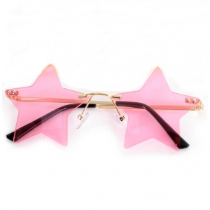 Pink SCIFI Star Glasses - Party Glasses Novelty Glasses